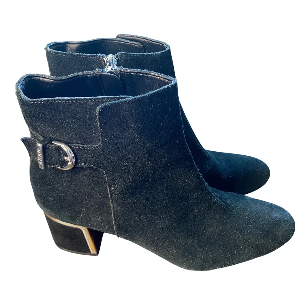 Dkny black suede